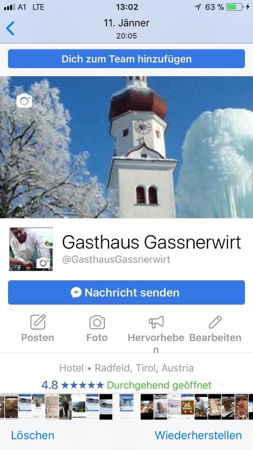 Gassnerwirt Radfeld Hotel Buitenkant foto